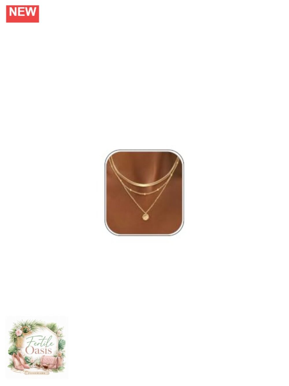 Layered Necklaces for Women, 14K Gold Plated Dainty Chain Necklace Stack with